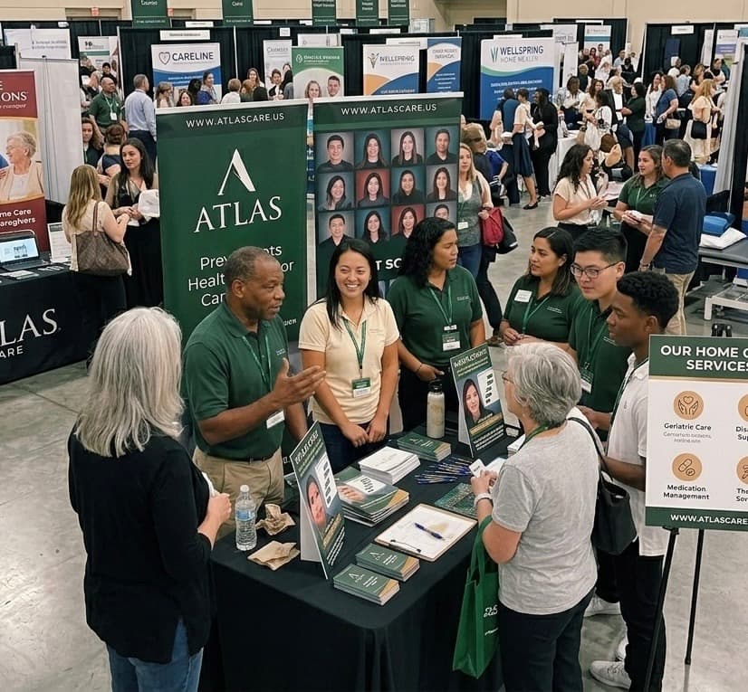 Atlas Care team at a home health industry conference